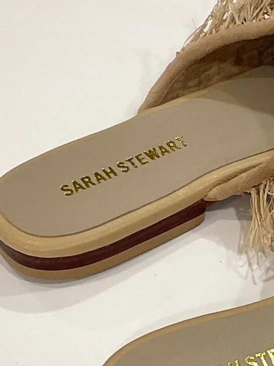 SARAH STEWART Eliza Raffia Handcrafted Mules Size 9 NWT - Picture 4 of 12